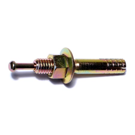 Midwest Fastener Nail Drive Anchor, 3/8" Dia., 2-3/8" L, Steel Yellow Zinc, 50 PK 05678